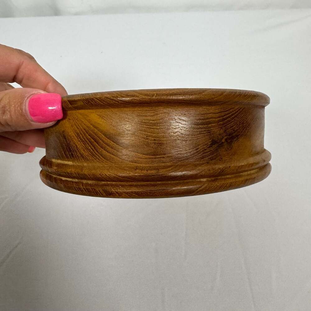 Set of 4 Vintage Mid-Century Genuine Teak Wood  Individual Salad Bowls Thailand